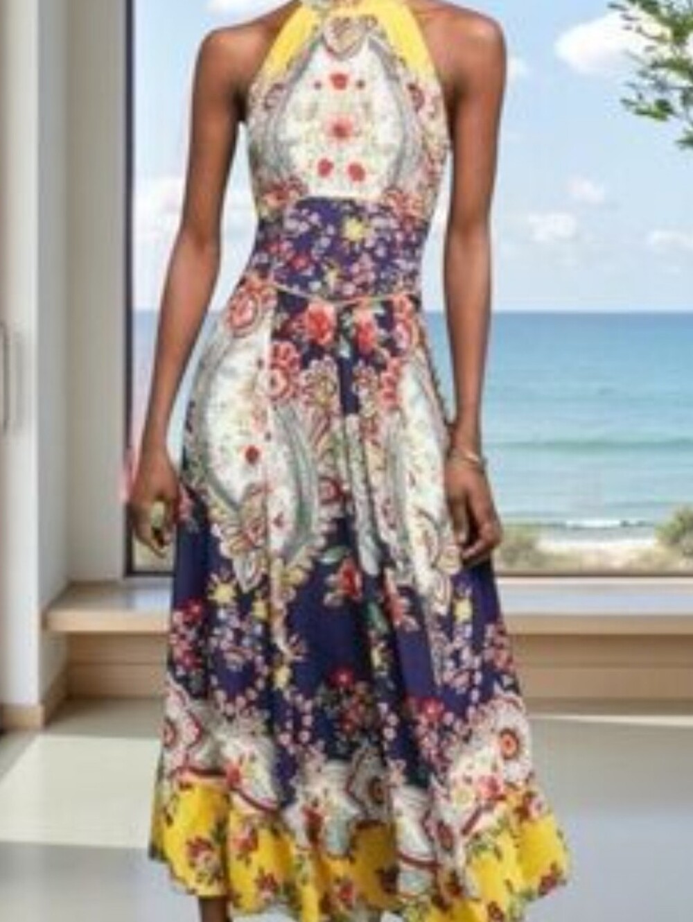 Anthropologie Maeve Myriam Halter Maxi Dress. Size O